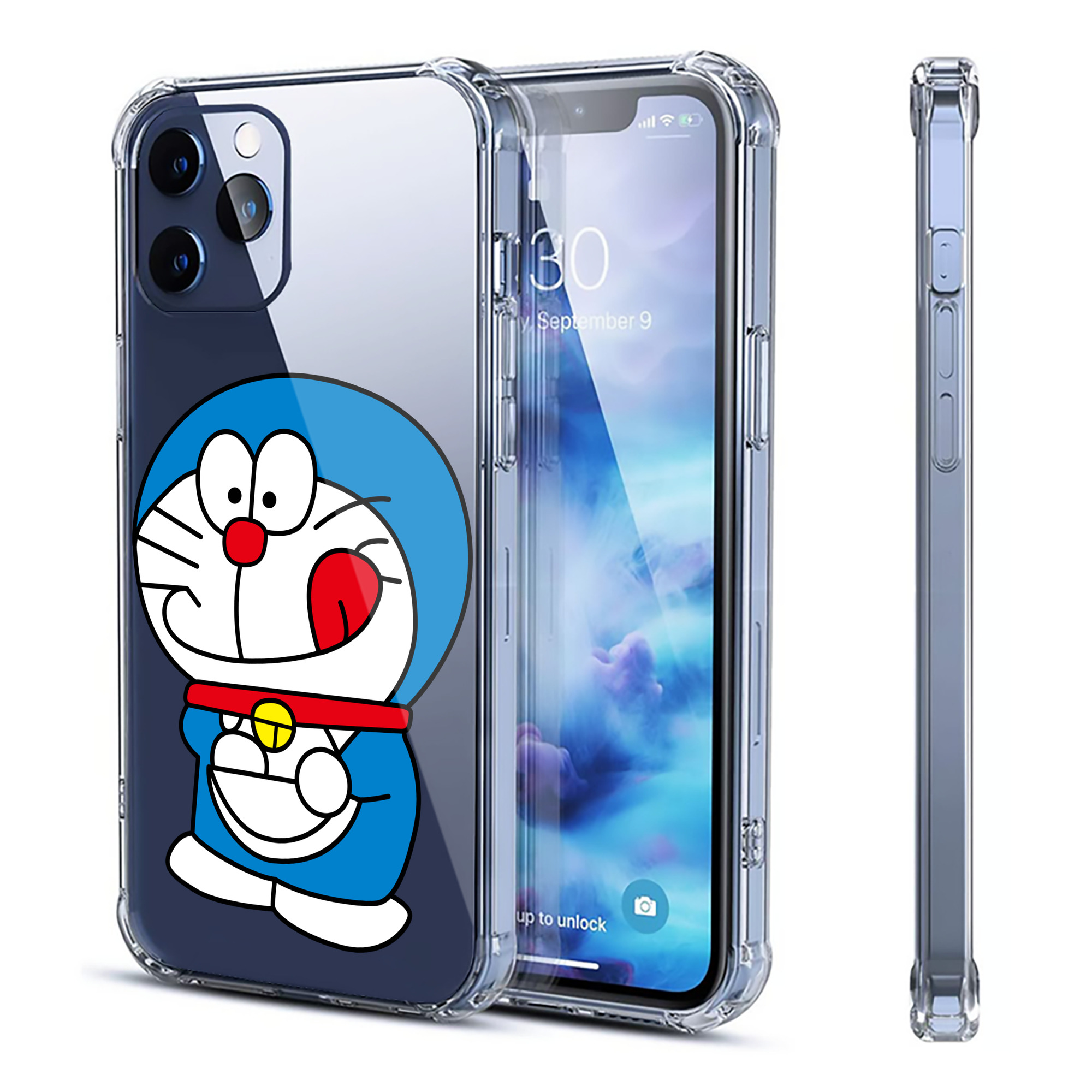 （画像用） ドラえもん Doraemon 【iPhone 12シリーズ対応】透明スマホケース（クリアソフトケース）